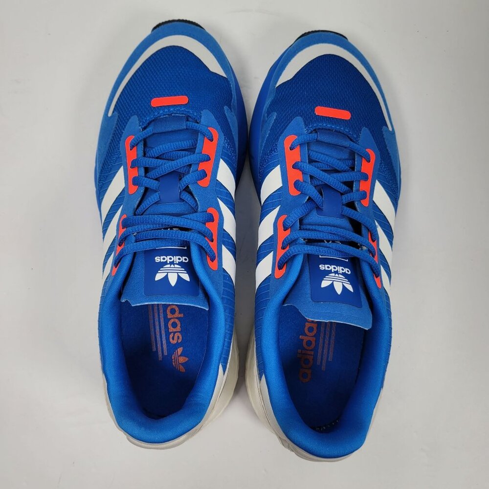 Adidas ZX 1K Boost Blue White Orange Men's Running Shoes H68720 US Size 7.5 - Picture 7 of 8